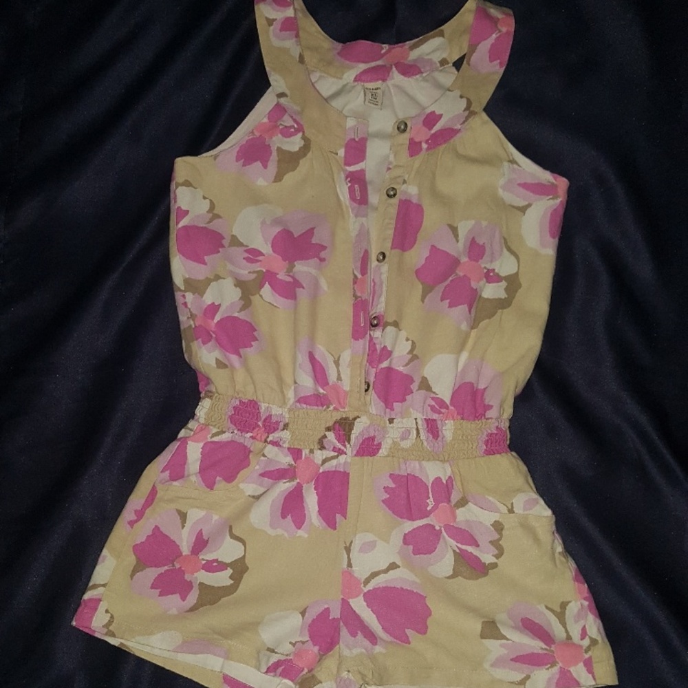 SZ XL (14) OLD NAVY ONE PIECE PINK FLOWERS